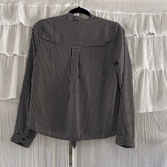 Forever 21 Black and White Striped Blouse - Picture 2 of 4